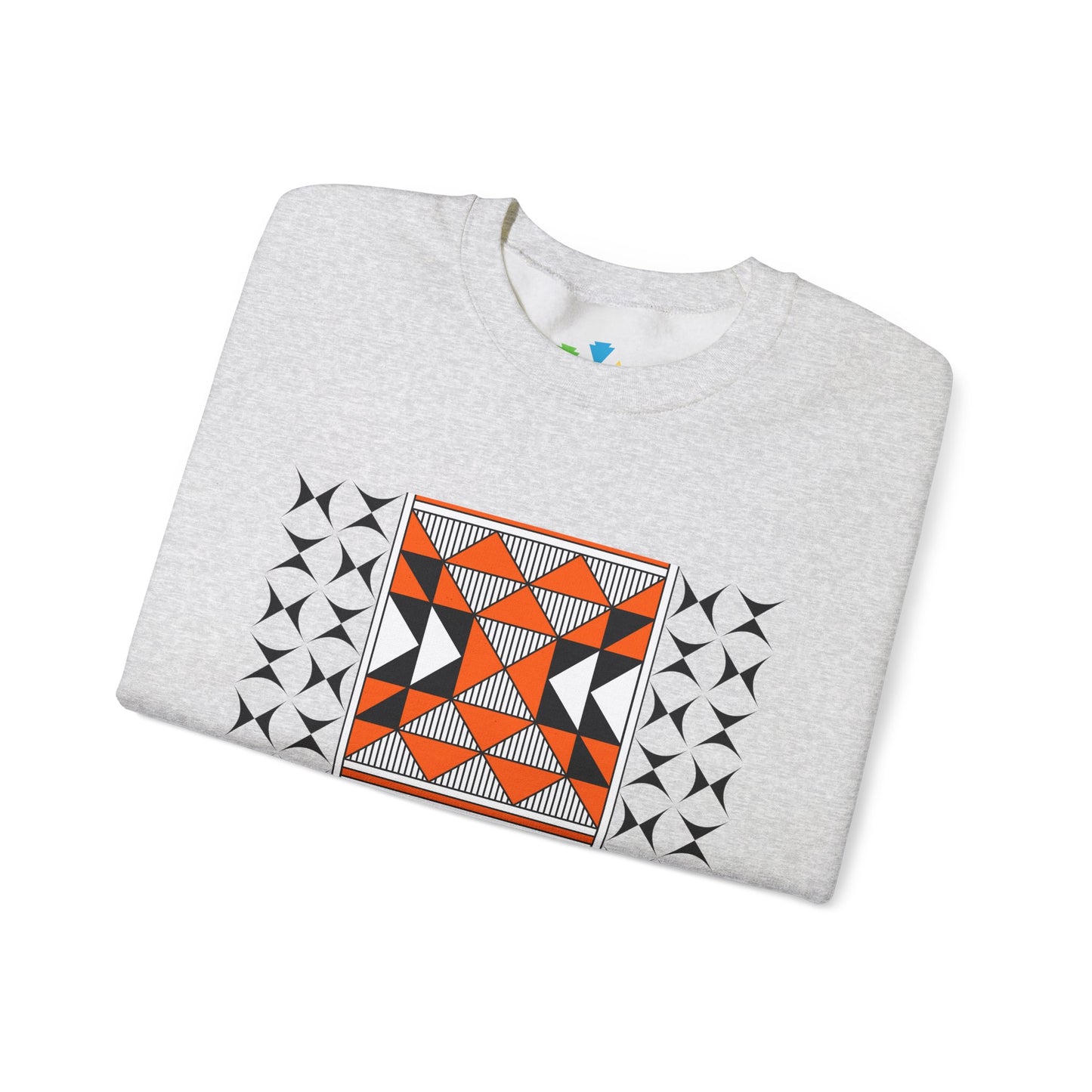 Sacred Mountains in Orange Unisex Sweatshirt