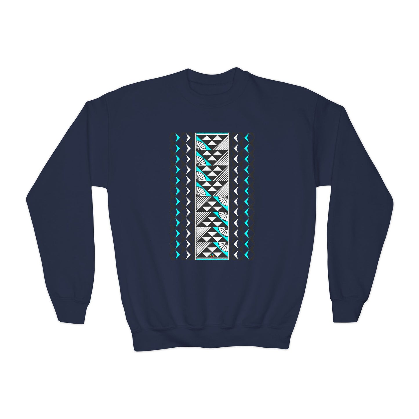 Rain and Sun in Turquoise Youth Crewneck Sweatshirt