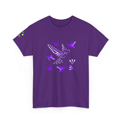 Hummingbird Blessing in Purple Gildan Unisex Tee
