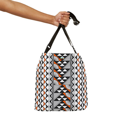 Orange Native Sun and Rain Adjustable Tote Bag