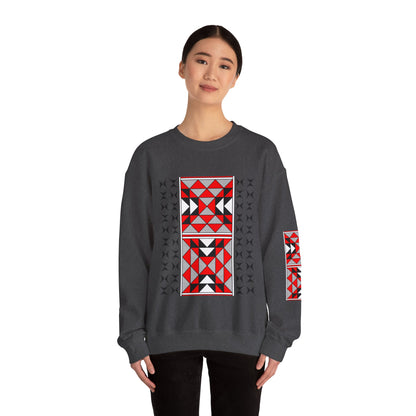 Sacred Mountains in Red Unisex Sweatshirt