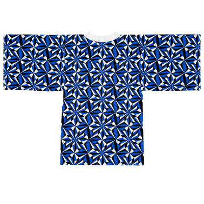 Desert Flowers in Blue Kimono Robe – Where Comfort Meets Native Grace