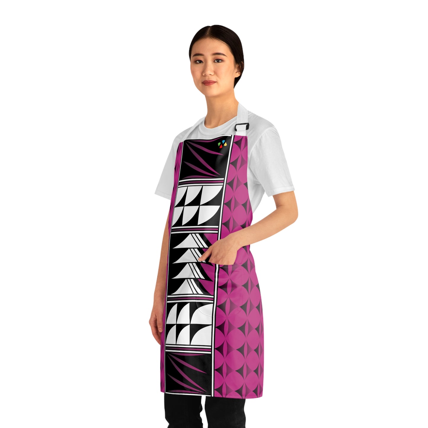 Feather Blessing on Pink Two Pocket Apron