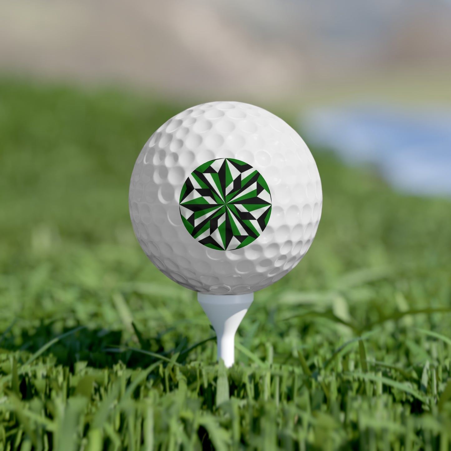 Desert Flower in Green Golf Balls, 6pcs