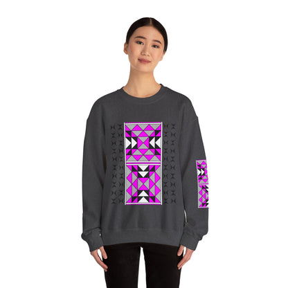 Sacred Mountains in Pink Unisex Sweatshirt