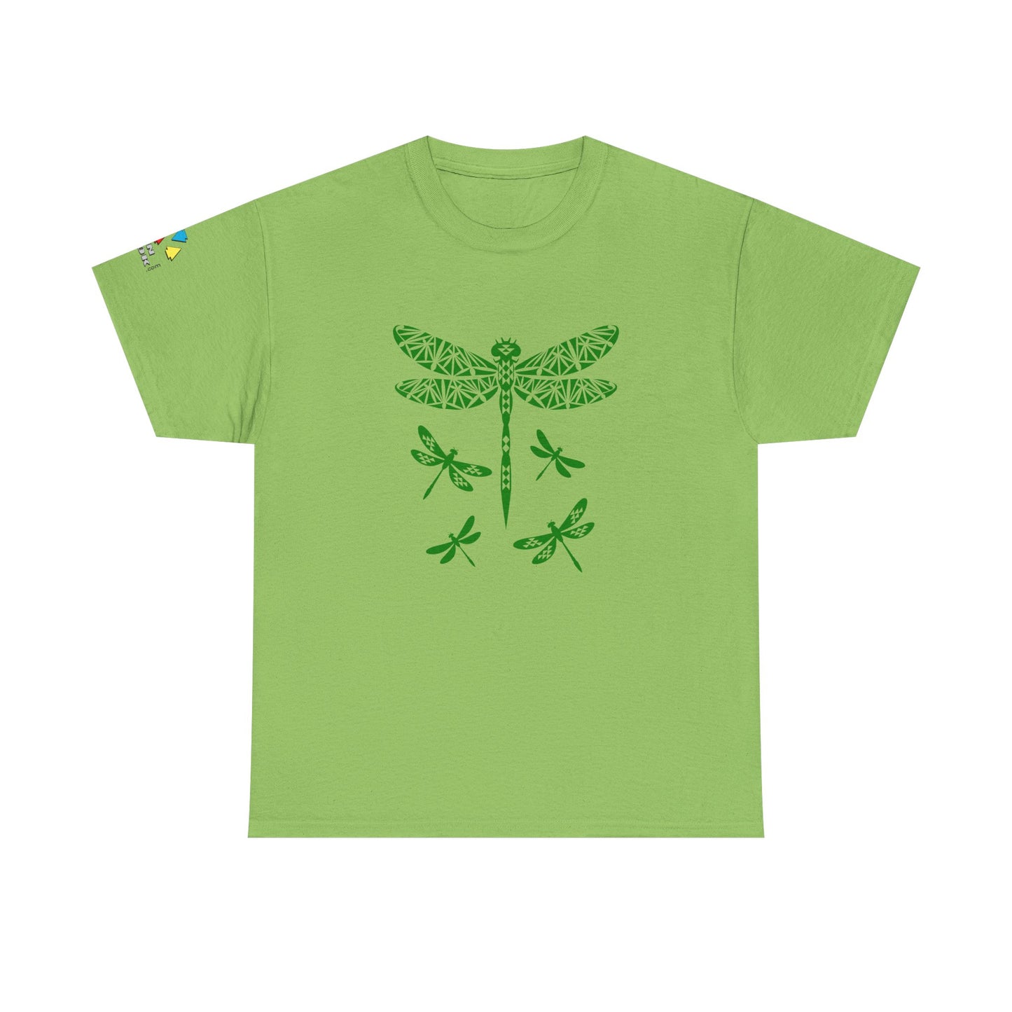Native Dragonfly in Green Gildan Unisex Tee