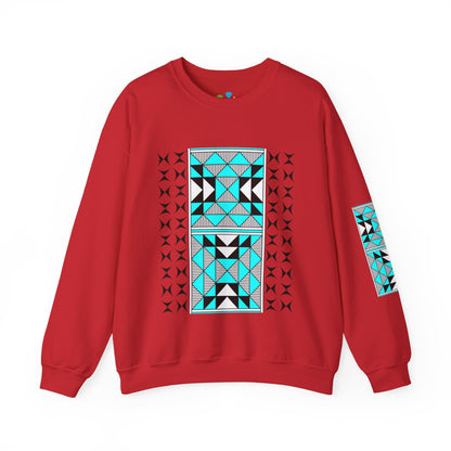 Sacred Mountains in Turquoise Unisex Sweatshirt