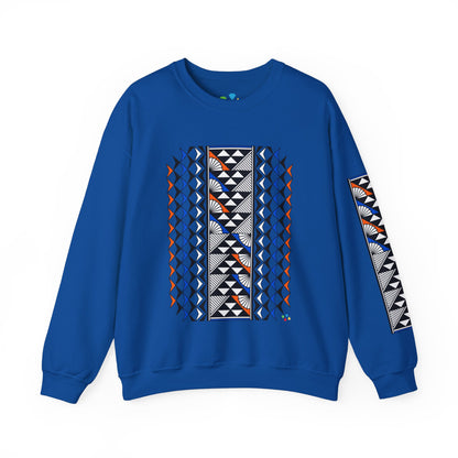 Sun and Rain in Blue/Orange Unisex Sweatshirt