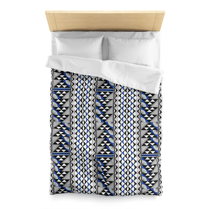 Sun and Rain in Blue Microfiber Duvet Cover