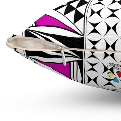 Southwest Sunrise in Pink Square Pillow