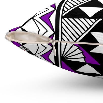 Sun and Rain in Purple Spun Polyester Square Pillow