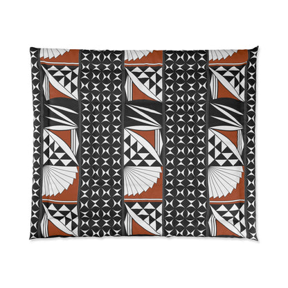 Southwest Sunrise on Black Comforter