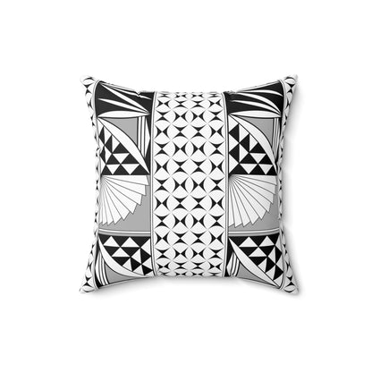 Southwest Sunrise in Gray Square Pillow