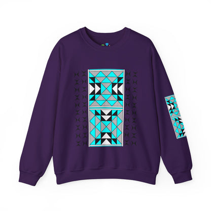 Sacred Mountains in Turquoise Unisex Sweatshirt