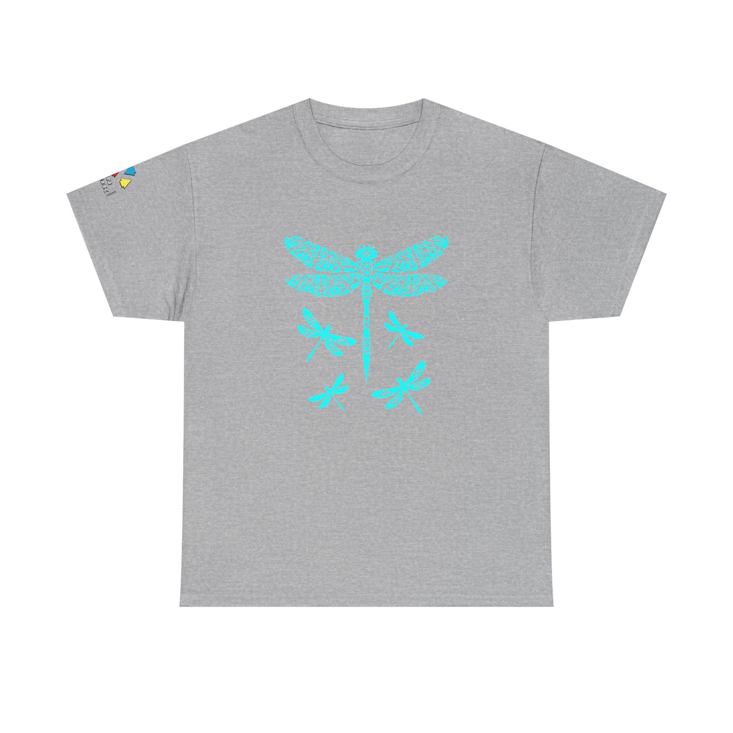 Native Dragonfly in Teal Gildan Unisex Tee