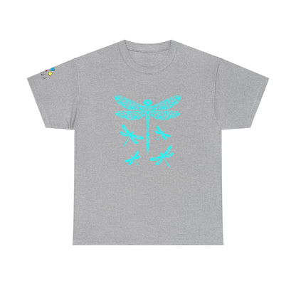 Native Dragonfly in Teal Gildan Unisex Tee