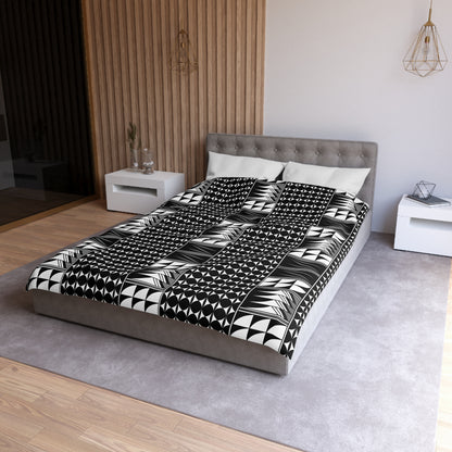 Blessed Feathers in Gray Microfiber Duvet Cover