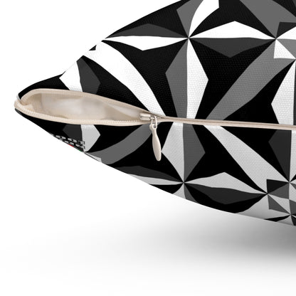 Morning Star in Black Square Pillow