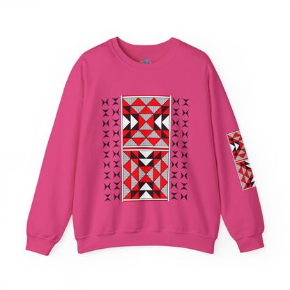 Sacred Mountains in Red Unisex Sweatshirt
