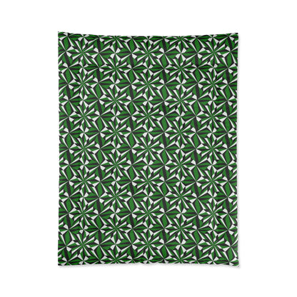 Southwest Desert Flower in Green Comforter
