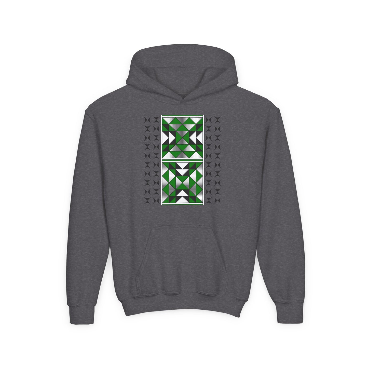Sacred Mountains in Green Youth Heavy Blend Hooded Sweatshirt