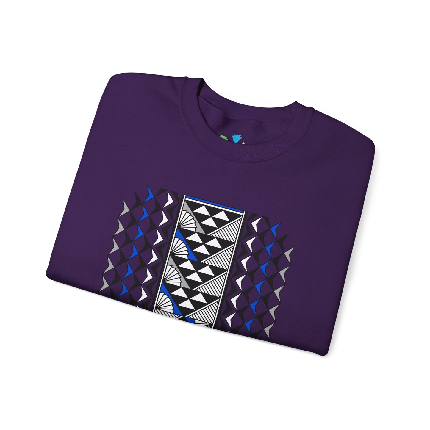 Sun and Rain in Blue/Silver Unisex Sweatshirt