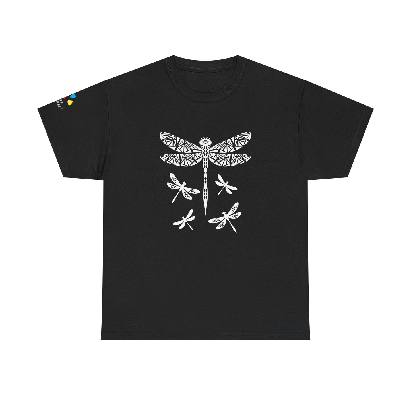 Native Dragonfly in White Gildan Unisex Tee