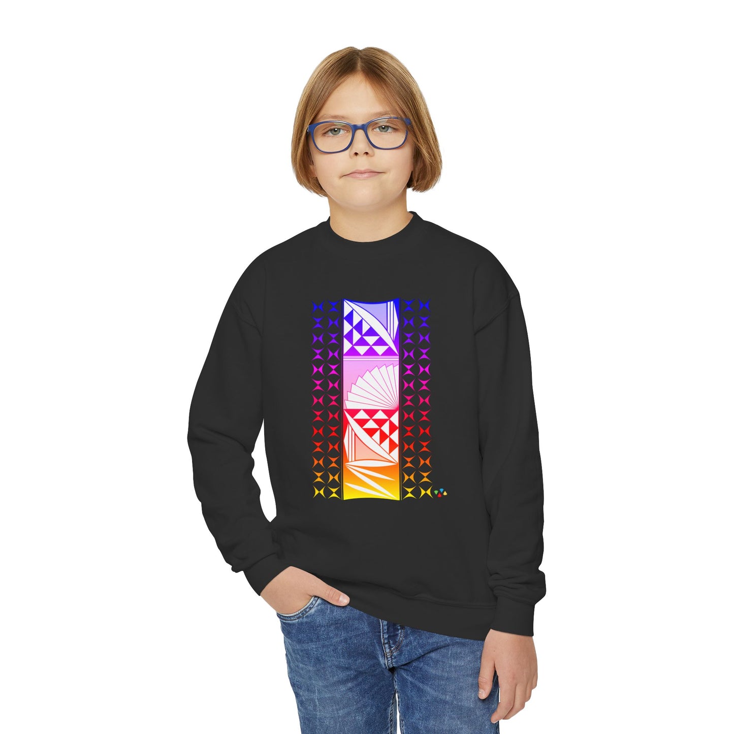 Rainbow Sunrise Youth Crewneck Sweatshirt