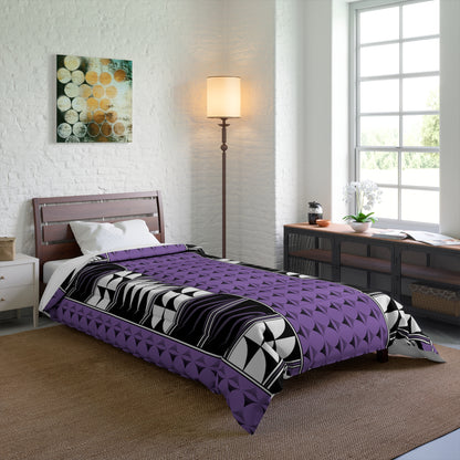 Southwest Feather Blessing on Light Purple Comforter