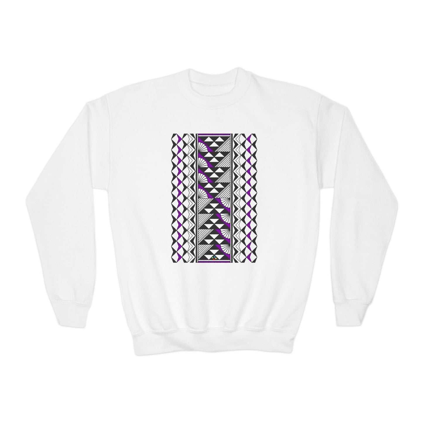 Rain and Sun in Purple Youth Crewneck Sweatshirt