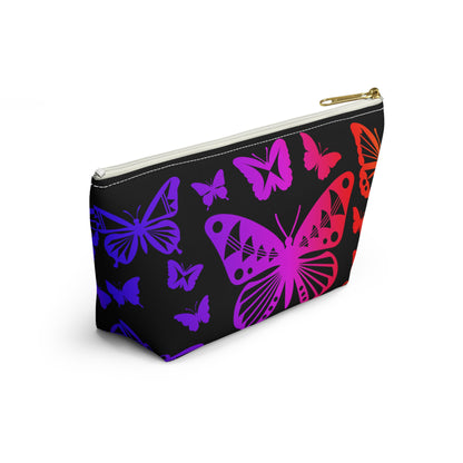 Rainbow Butterflies Pouch w T-bottom