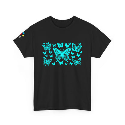 Butterfly Dance in Turquoise Gildan Unisex Tee