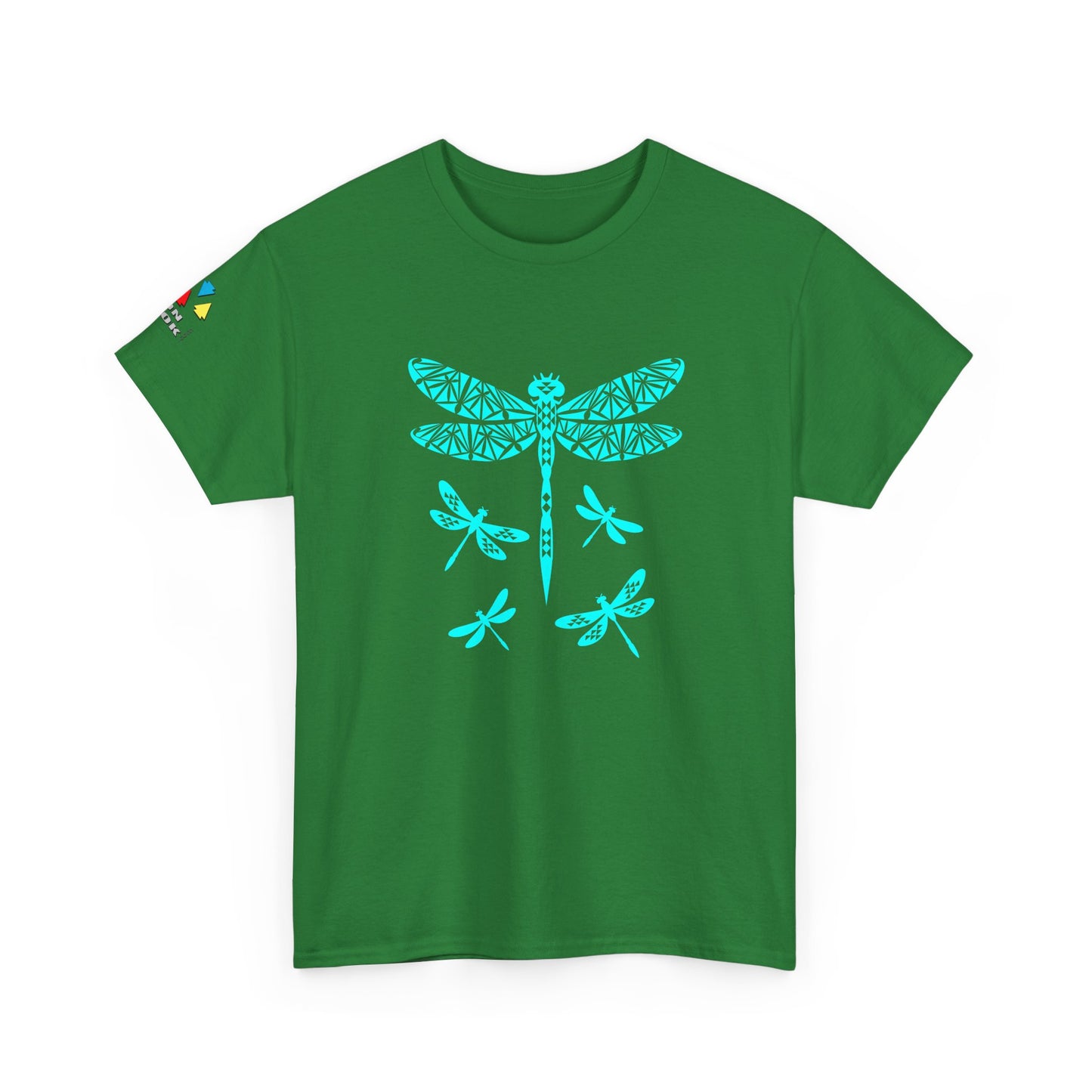 Native Dragonfly in Teal Gildan Unisex Tee