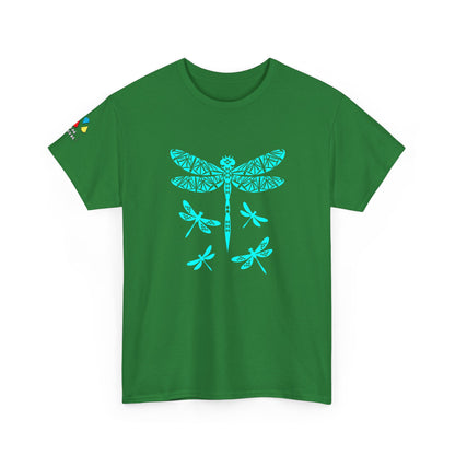 Native Dragonfly in Teal Gildan Unisex Tee