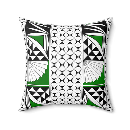 Southwest Sunrise in Green Square Pillow