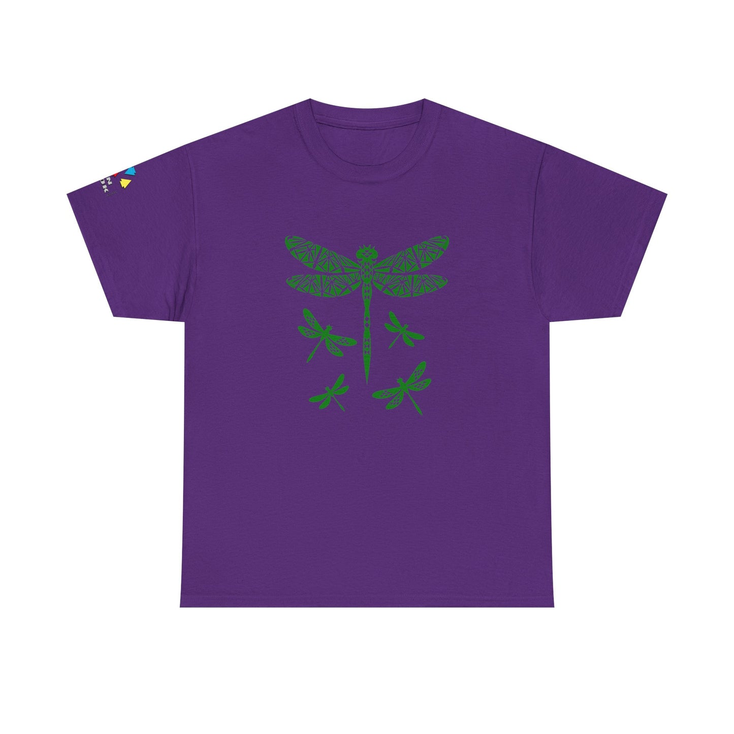 Native Dragonfly in Green Gildan Unisex Tee