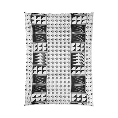 Southwest Feather Blessing on White Comforter