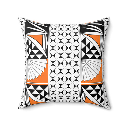 Southwest Sunrise in Orange Square Pillow