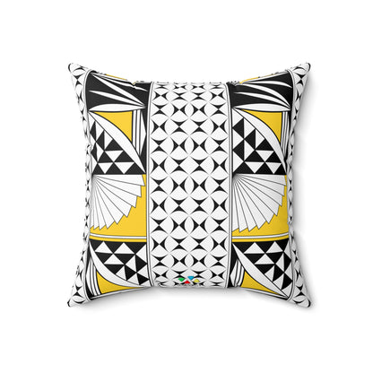 Southwest Sunrise in Yellow Square Pillow