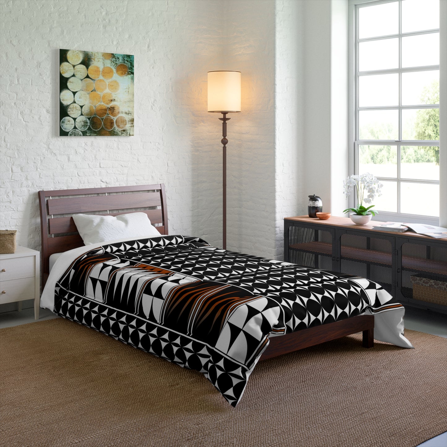 Southwest Feather Blessing in Rust Comforter