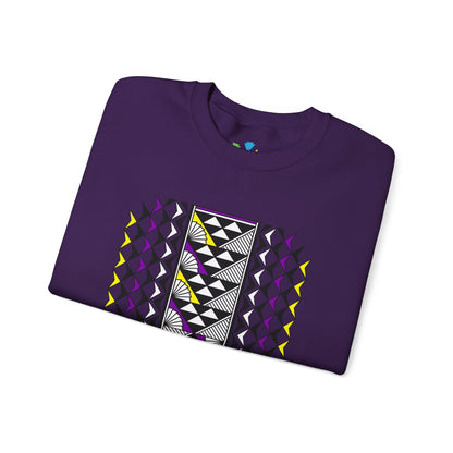 Sun and Rain in Purple/Yellow Unisex Sweatshirt