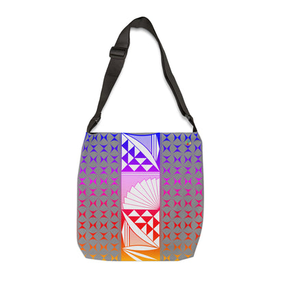 Gray Rainbow Southwest Sunrise Adjustable Tote Bag