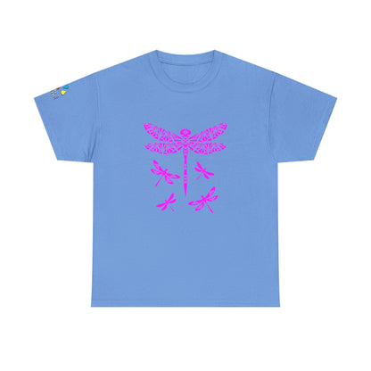 Native Dragonfly in Pink Gildan Unisex Tee