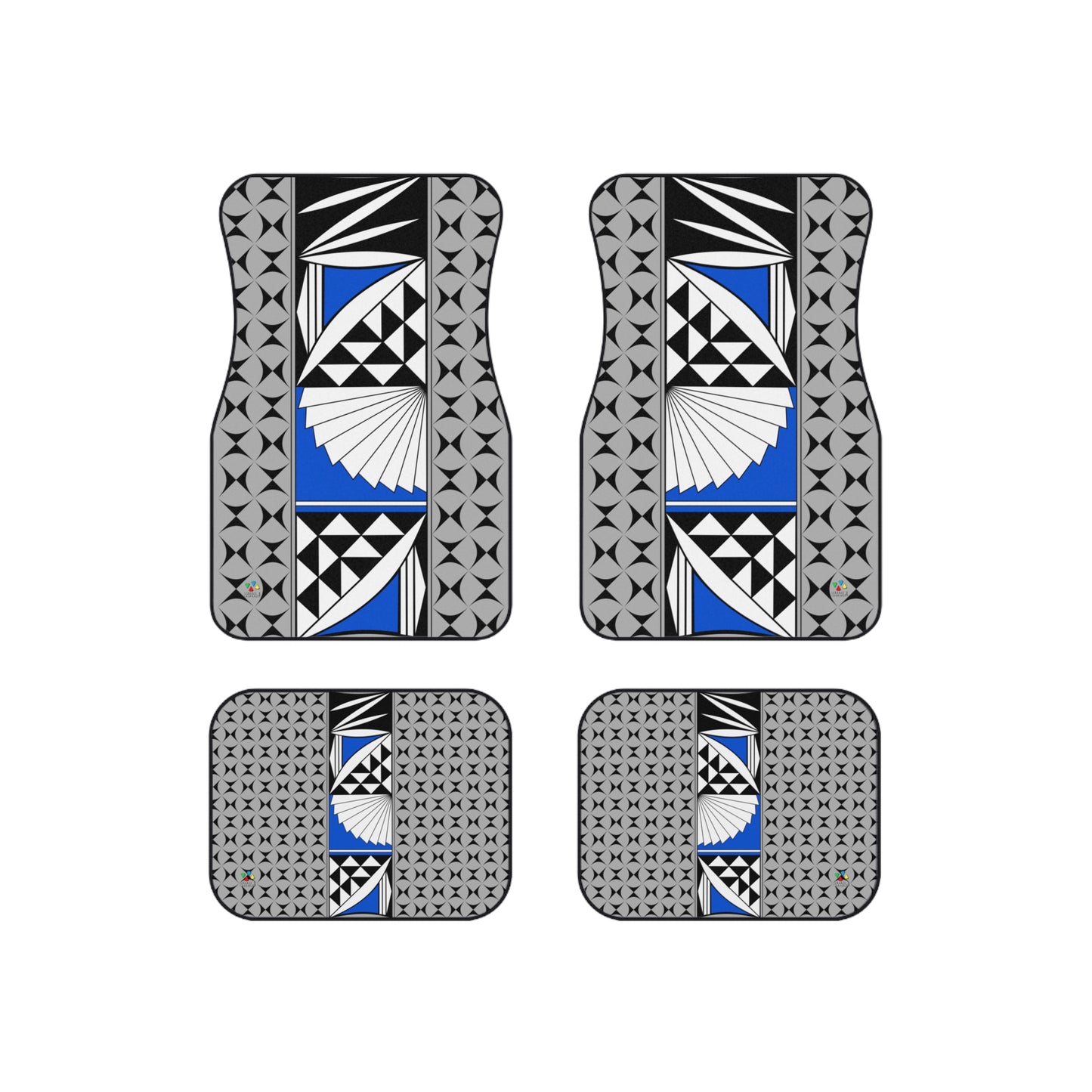 Southwest Sunrise in Blue Car Mats (Set of 4)