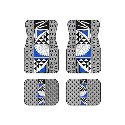 Southwest Sunrise in Blue Car Mats (Set of 4)