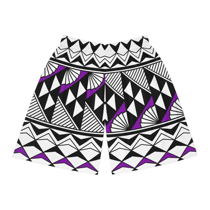 Sun and Rain in Purple Basketball Shorts