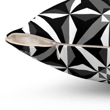 Morning Star in Black Square Pillow