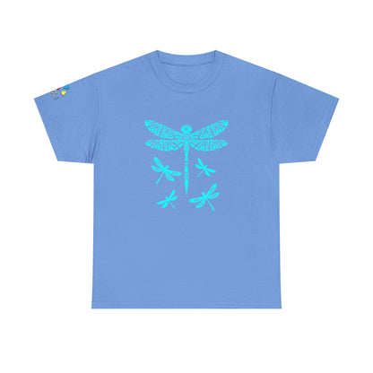 Native Dragonfly in Teal Gildan Unisex Tee
