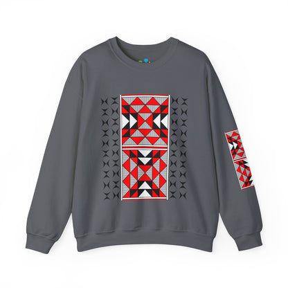 Sacred Mountains in Red Unisex Sweatshirt