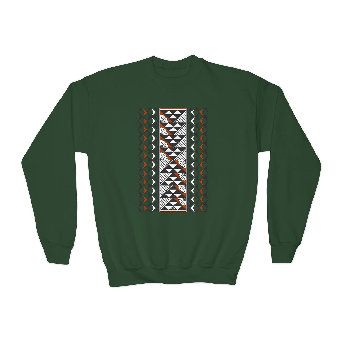 Rain and Sun in Rust Youth Crewneck Sweatshirt